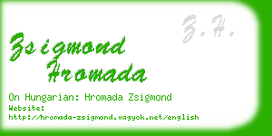 zsigmond hromada business card